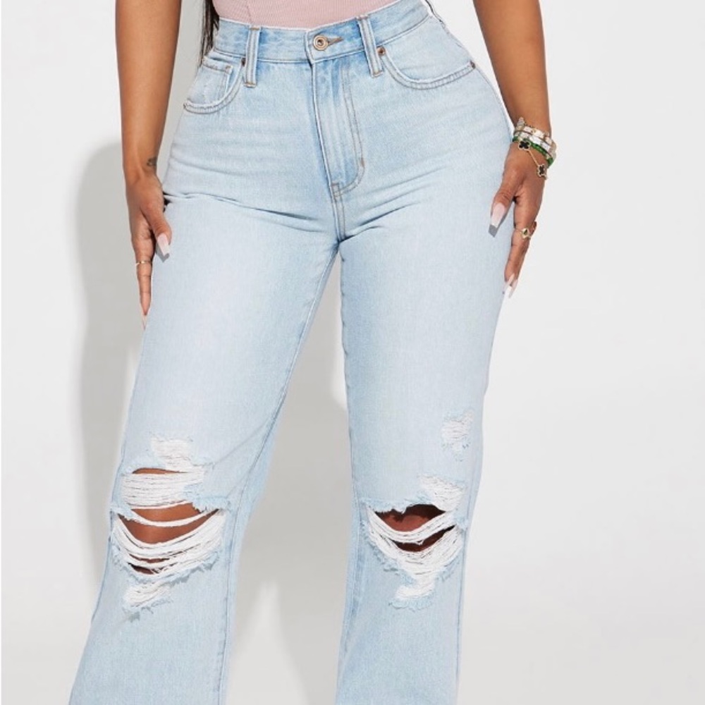 Straight leg jeans